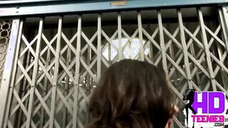 Teens Maid Delicious boobs and Goddess Body and panties inside elevator