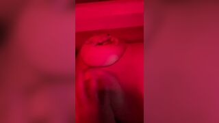 Lauren the Milf Pawg Wifey having some erotic bath tub time and having fun with her Long Puffy nipples and LONG Natural jugs
