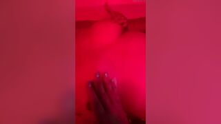 Lauren the Milf Pawg Wifey having some erotic bath tub time and having fun with her Long Puffy nipples and LONG Natural jugs