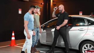 Torrid threesome sex with Dominic, Drew and Eric Red