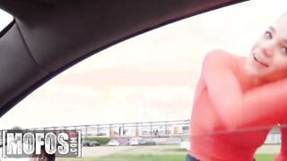 Cute Blonde Hottie (Sabrina Spice) Got Picked Up Plowed In Outside -