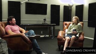 hot Blonde Goddess Interviewed , Sucking Off Dicks And Anal Creampied