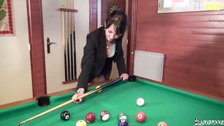 LaCochonne - Incredible Sexy Hooters French mom Lyna Cypher Squirts and Fucks on Pool Table -