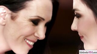 Lesbian stepmom facesitting stepdaughter