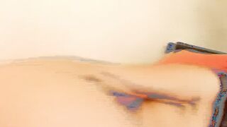 Bombshell German sexy ride a vibrator with her soak and pierced vagina