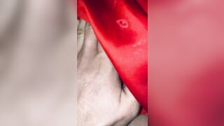 Caresses my twat and inserts finger bang