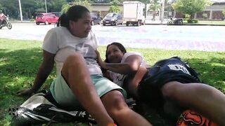 having fun inside the park