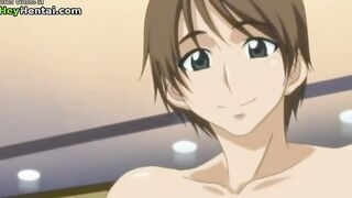 Helps porn video – Hentai busty girl helps guy to cum with her big tits