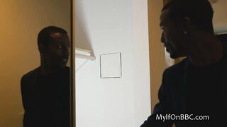 African stud pounding older fiance with big black cock