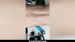 Thieving Barely Legal Nailed inside the Box - Paris Amour