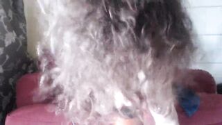 Amateur women Drying Her Hair 6