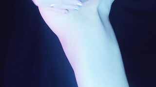 Hot Blonde on Halloween Party Undressing & Finger Bang Snatch