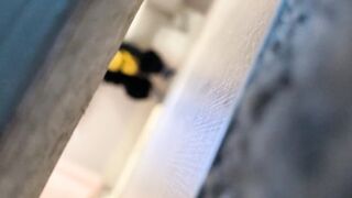 Spy Under Restroom Door