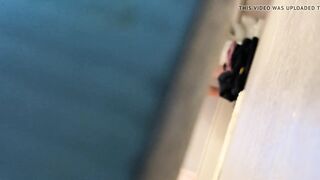 Spy Under Restroom Door