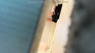 Spy Under Restroom Door