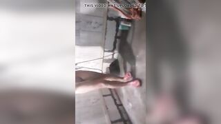 My fiance inside shower