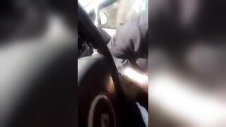 Arab hijab MILF whore performance her booty into a vehicle