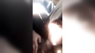 Arab hijab MILF whore performance her booty into a vehicle