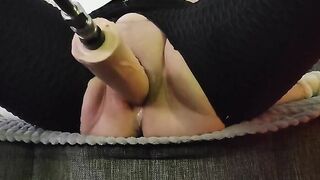 Fucking machine with new huge Toy part1