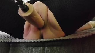 Fucking machine with new huge Vibrator part two