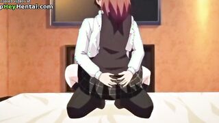 Hentai busty college girl gets amazing cumshot