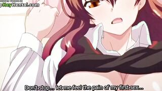 Hentai busty college girl gets amazing cumshot