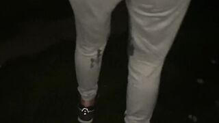 Offered a swallow to piss inside trousers