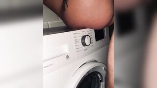 Put on the washing machine and banged
