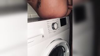 Put on the washing machine and banged