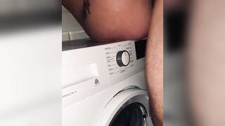 Put on the washing machine and banged