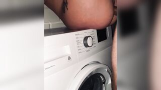 Put on the washing machine and banged