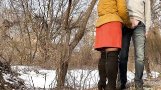 I love it when my mother-inside-law slides on boots and a skirt while holding my penis