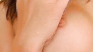 Round butt German cunt with mouth putting a pink toy into her unshaved snatch