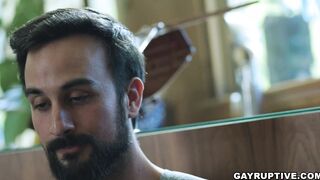 Hairy man Mason Lear ass fucked his stepbro Beau Butler