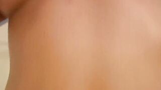 Superb German cunt with mouth showing off her breasts and trimmed muff