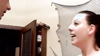 Skank getting banged! by her hubby when he gets back from