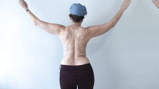 British MILF Babe Dances Toples - boobs shaking