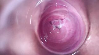 Camera deep in 18 year old creamy twat