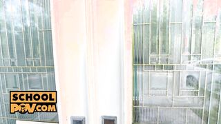 point of view - Hottie blonde exchange schoolgirl Kenzie Reeves fucks you