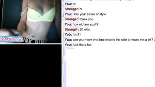 Slender teen masturbating on webcam chat