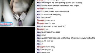 Slender teen masturbating on webcam chat
