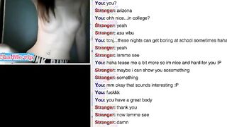 Slender teen masturbating on webcam chat