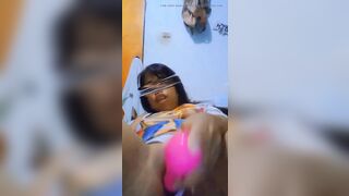 WiccaHornyX a so slutty Hispanic gets freaky and fucks Pinky, her dildo very rough