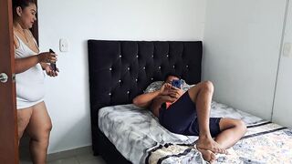 I make the wrong chat and I send my photos to my stepmother. She gets turned on and now she wants my penis into her mouth