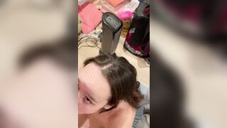 Fiance ask me to cum on her face so I offer her a Monstrous Facial
