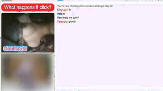 Horny brunette showing great ass on chat