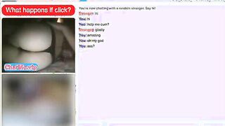 Horny brunette showing great ass on chat