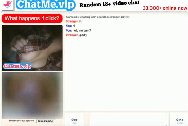 Horny brunette showing great ass on chat