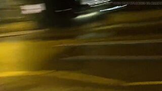 Outside cum walk after heavy load on face