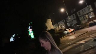Outside cum walk after heavy load on face